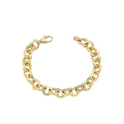 Eterna Köşeli Zincir Cetaş Altın Bileklik - 1