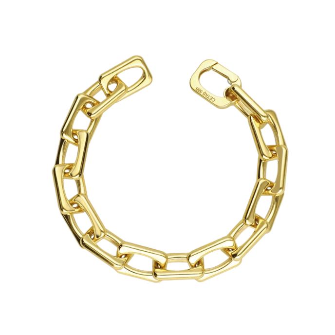 Eterna Köşeli Zincir Cetaş Altın Bileklik - Cetaş 