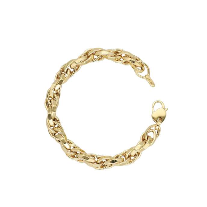 Eterna Köşeli Zincir Cetaş Altın Düğüm Bileklik - Cetaş 