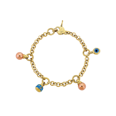 Eterna Lacivert Mineli Cetaş Altın Bileklik - 1