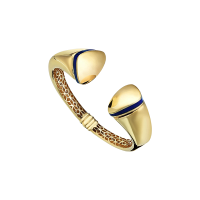 Eterna Lacivert Mineli Cetaş Altın Kelepçe 