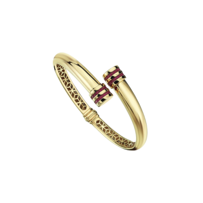 Eterna Magenta Taşlı Cetaş Altın Kelpçe - Cetaş 