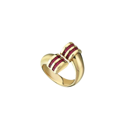 Eterna Magenta Taşlı Cetaş Altın Yüzük - Cetaş 