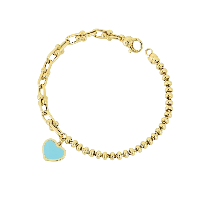 Eterna Mavi Mineli Cetaş Altın Bileklik - Cetaş 