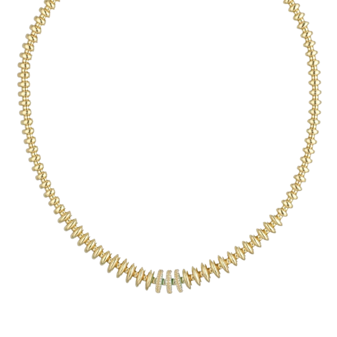 Eterna Oval Dişli Cetaş Altın Kolye - Cetaş 