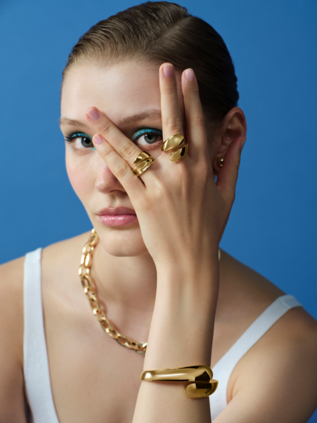 Eterna Oval Uçlu Sarmal Cetaş Altın Yüzük - Cetaş (1)