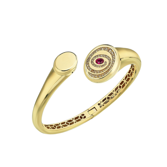 Eterna Pembe Taşlı Göz Cetaş Altın Bileklik - 1