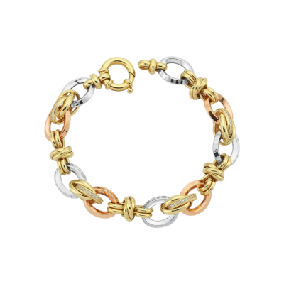 Eterna Sarı-Beyaz-Rose Altın Cetaş Bileklik - 1