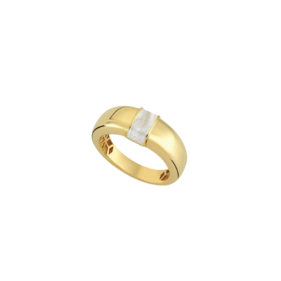 Eterna Sedef Mine Detaylı Cetaş Altın Yüzük - 1