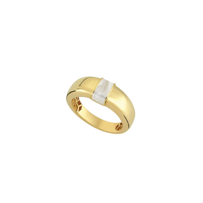 Eterna Sedef Mine Detaylı Cetaş Altın Yüzük - Cetaş 