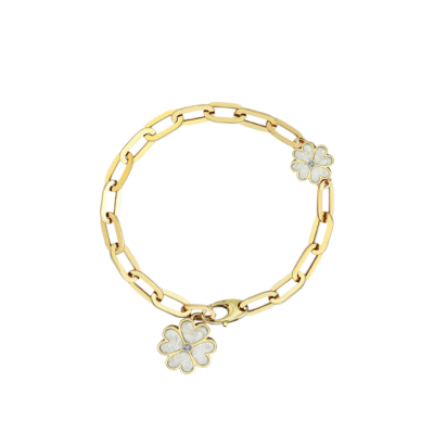 Eterna Sedef Mineli Çiçek Cetaş Altın Bileklik - 1