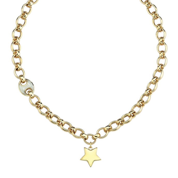 Eterna Sedef Mineli Yıldız Cetaş Altın Kolye - Cetaş 