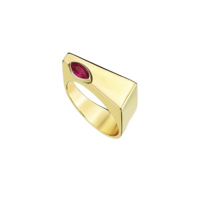 Eterna Taş Detaylı Göz Cetaş Altın Yüzük - 1