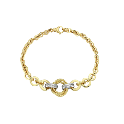 Eterna Taşlı Düğüm Cetaş Altın Bileklik - 1