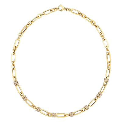 Eterna Taşlı Zincir Cetaş Altın Kolye - 1