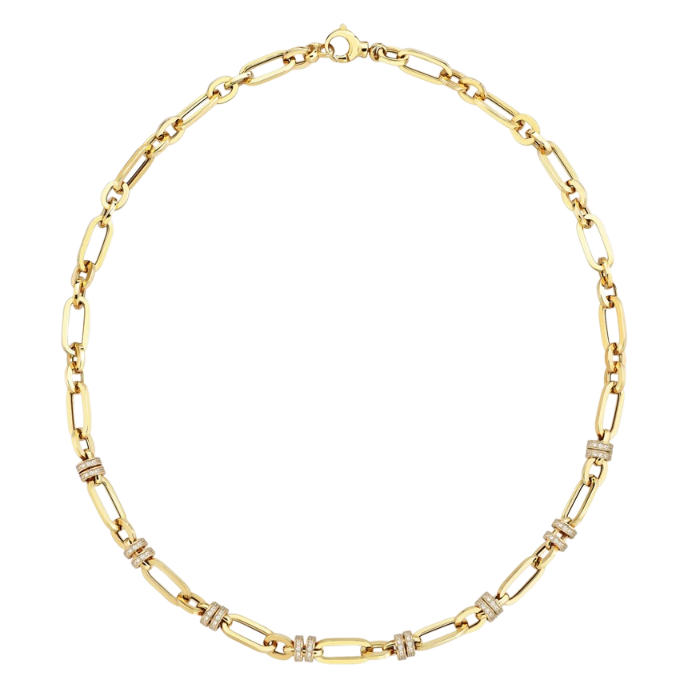 Eterna Taşlı Zincir Cetaş Altın Kolye - Cetaş 