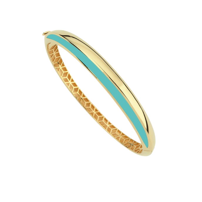 Eterna Turkuaz Mine Çizgili Cetaş Altın Kelepçe - Cetaş 