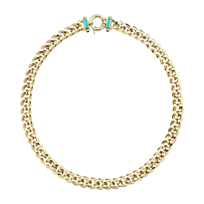 Eterna Turkuaz Mineli Cetaş Altın Kolye - Cetaş 