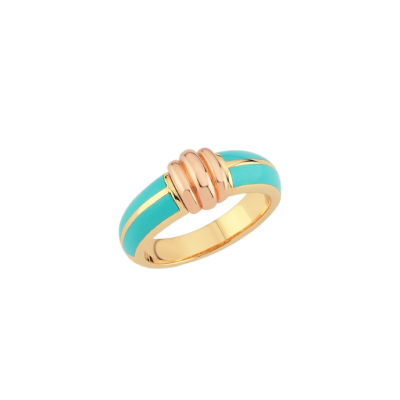 Eterna Turkuaz Mineli Cetaş Altın Yüzük 