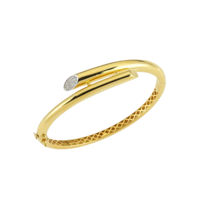 Eterna Ucu Taşlı Cetaş Altın Kelepçe - 1