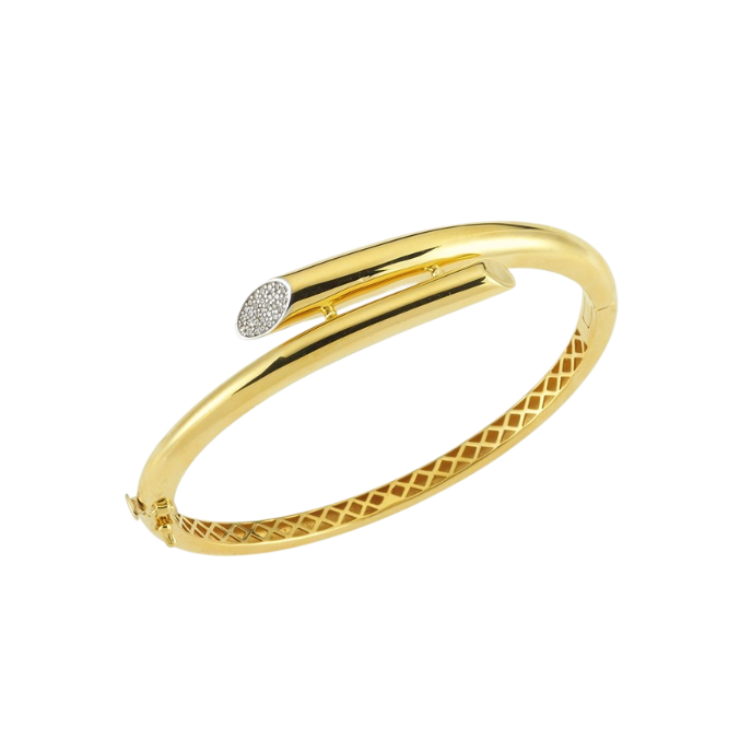 Eterna Ucu Taşlı Cetaş Altın Kelepçe - Cetaş 