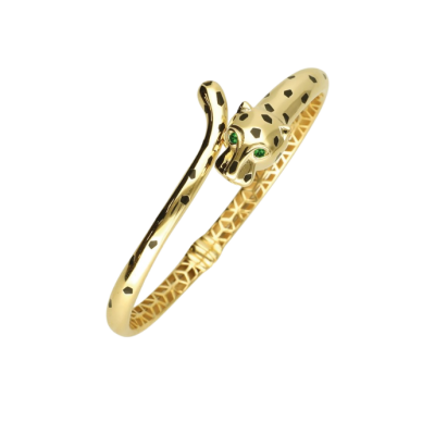 Eterna Yeşil Gözlü Panter Cetaş Altın Kelepçe - 1