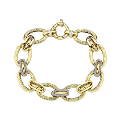 Eterna Zincir Halka Cetaş Altın Bileklik - 1