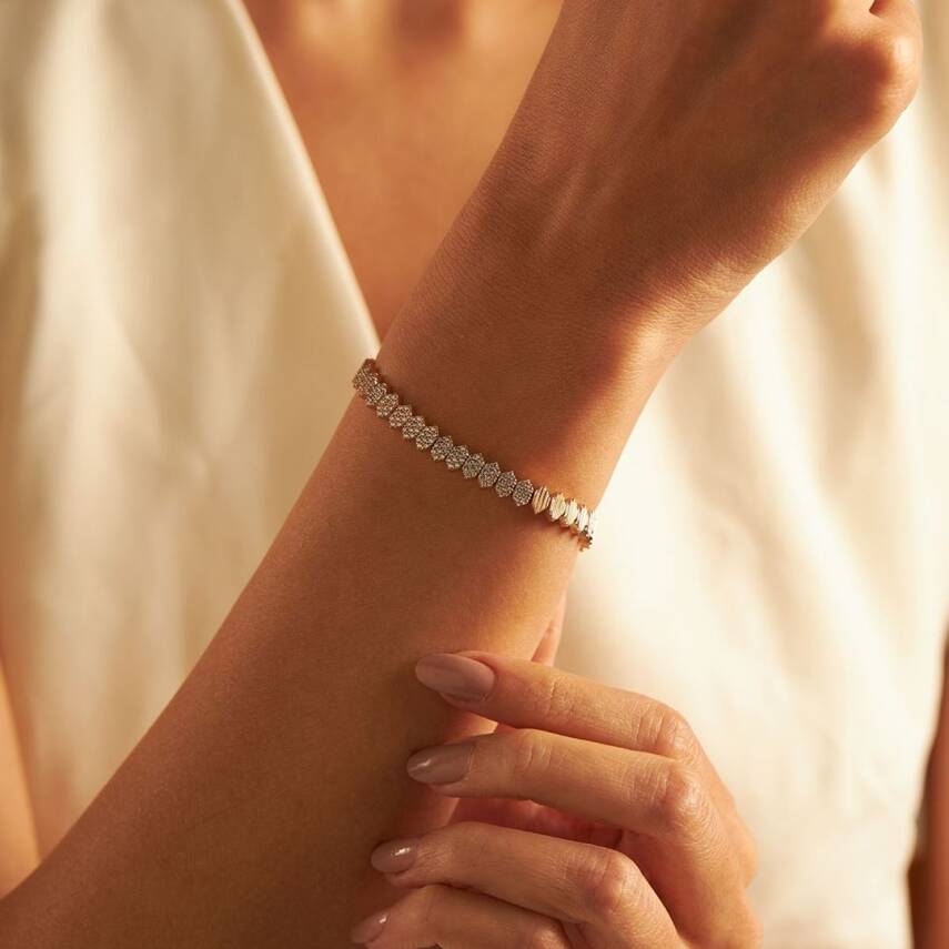 Fişek Model Taşlı Altın Bileklik - Semih Haşhaş Kuyumculuk