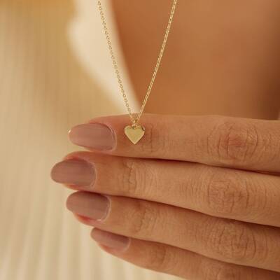 Forse Zincirli Kalp Altın Kolye - 2