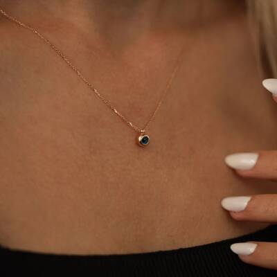 Göz boncuklu Altın Kolye - 1