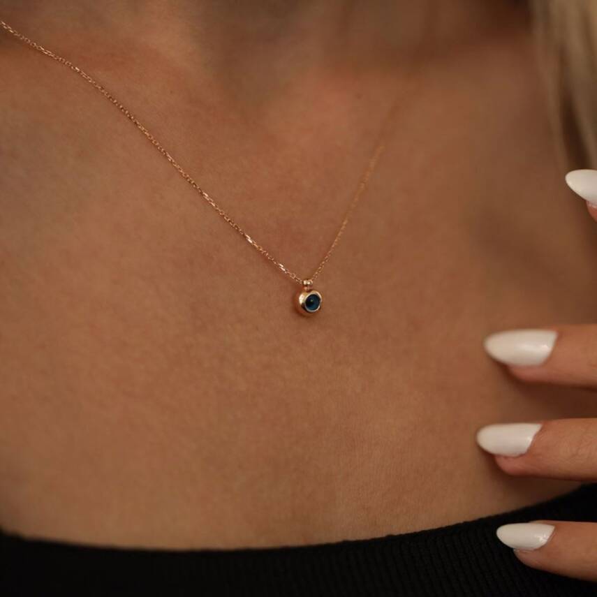 Göz boncuklu Altın Kolye - Semih Haşhaş Kuyumculuk