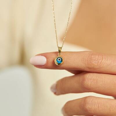 Göz Boncuklu Altın Kolye - 2