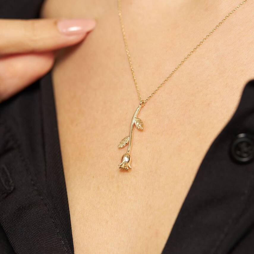 Gül Altın Kolye - ALTINBAŞ