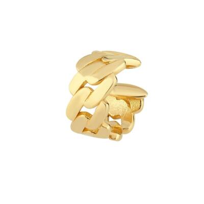 Gurmet Zincir Altın Earcuff Küpe - 1
