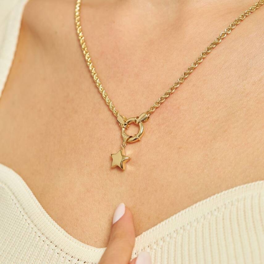 Halat Zincirli Yıldız Altın Kolye - Semih Haşhaş Kuyumculuk