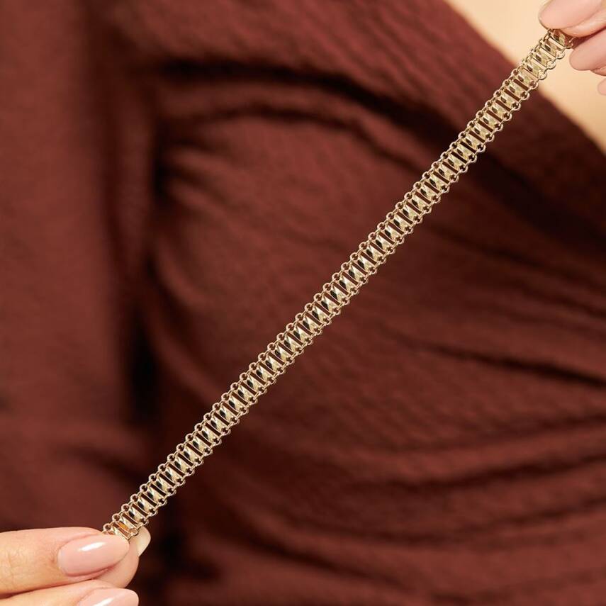 Halkalı Ve Geometrik Tasarımlı Altın Bileklik - Semih Haşhaş Kuyumculuk (1)