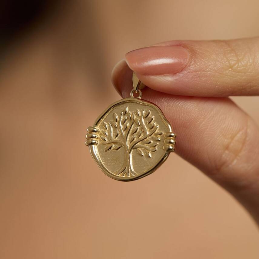 Hayat Ağacı Altın Kolye Ucu - 1