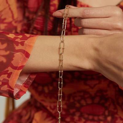 İtalyan Ataş Altın Bileklik - 1