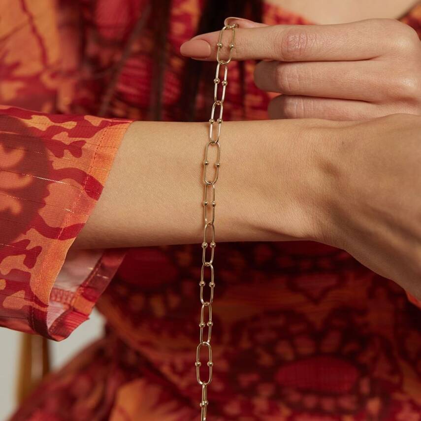 İtalyan Ataş Altın Bileklik - 1