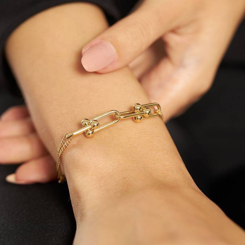 İtalyan Ataşlı Altın Bileklik - ALTINBAŞ