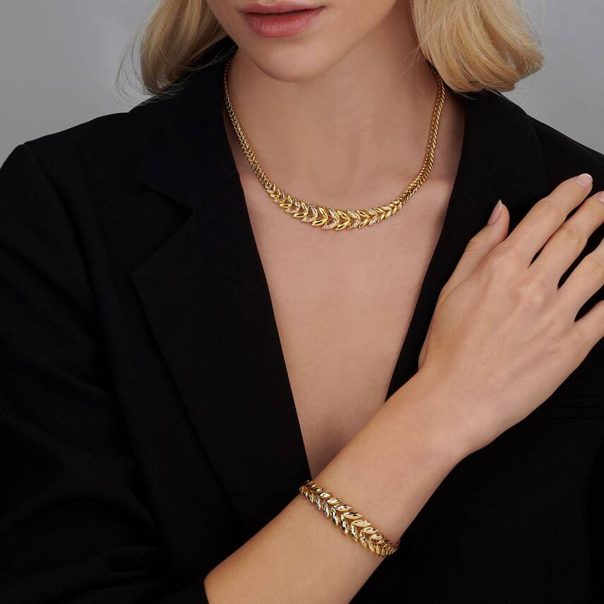 Kalemli Başak Model Altın Kolye - Semih Haşhaş Kuyumculuk