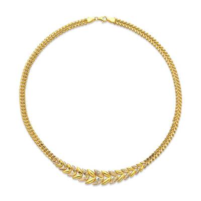 Kalemli Başak Model Altın Kolye - 2