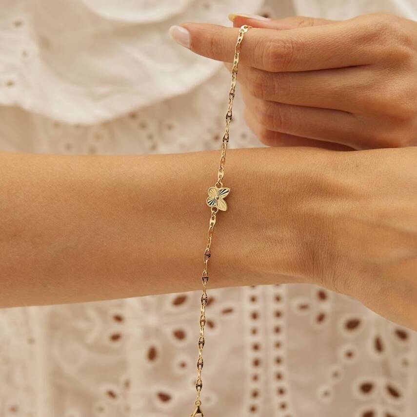Kalemli Kelebek Altın Bileklik - Semih Haşhaş Kuyumculuk