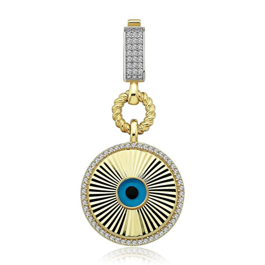 Kalemli Nazar Boncuklu Kolye Ve Bileklik Ucu Charm - 2