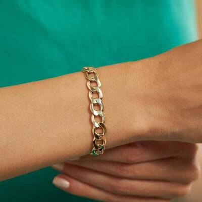 Kalın Gurmet Zincir Altın Bileklik - 1