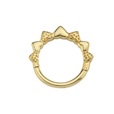 Kalp Tasarımlı Minimal Altın Helix - 1