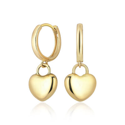 Kalpli Halka Altın Küpe - 1