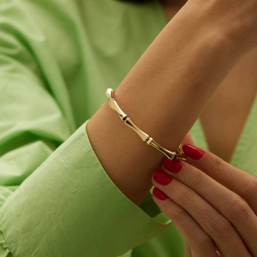 Kemik Model Altın Kelepçe Bilezik - Semih Haşhaş Kuyumculuk