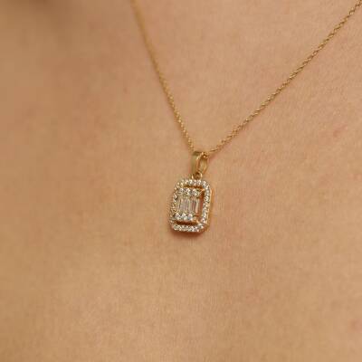 Klasik Baget Altın Kolye - 1