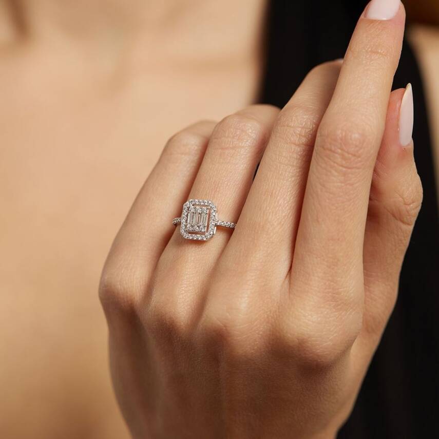 Klasik Baget Taşlı Altın Yüzük - Semih Haşhaş Kuyumculuk